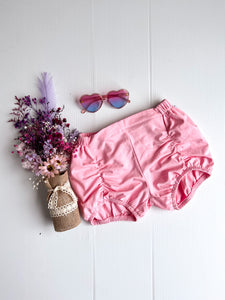 Rose Pink Pucker Shorts